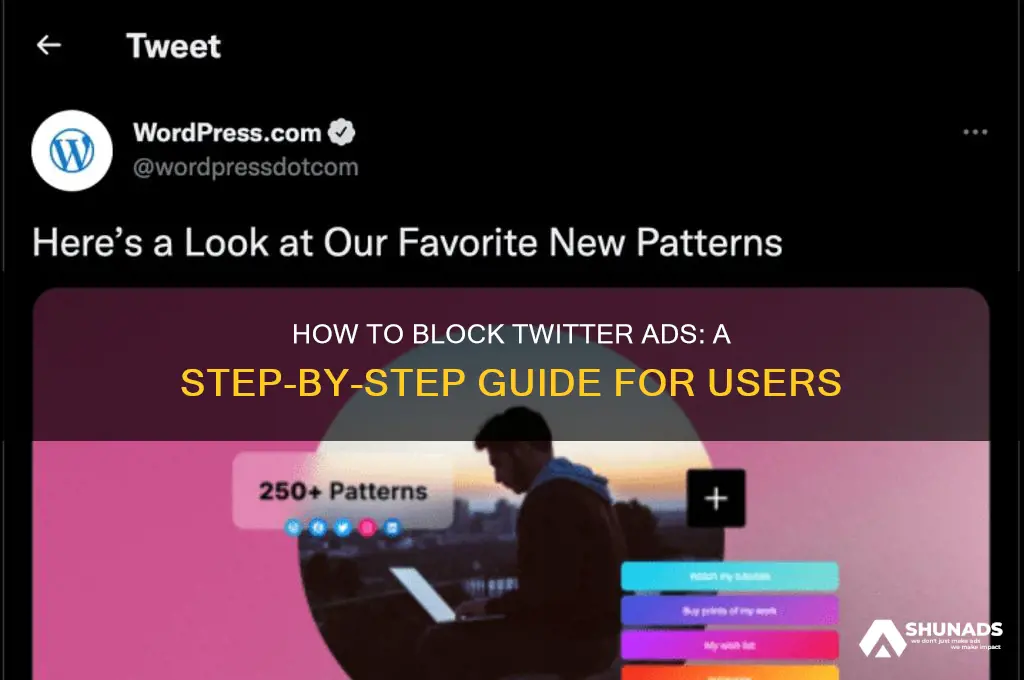 can you block twitter advertisements