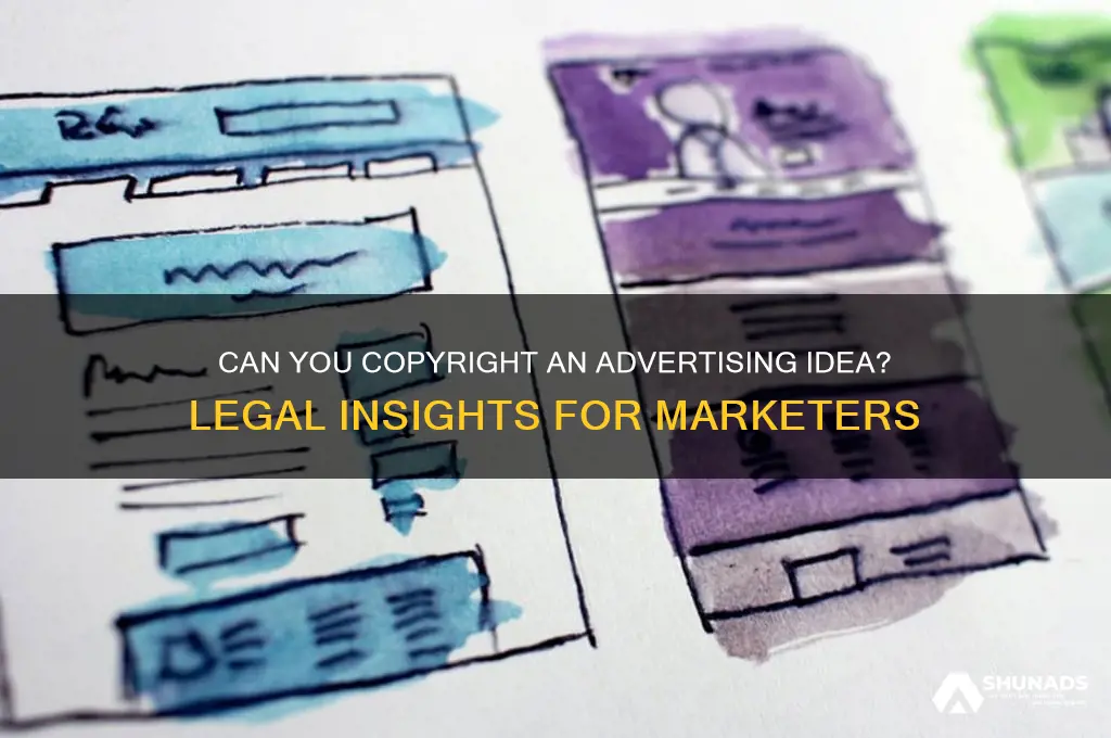 can you copyright an advertising idea