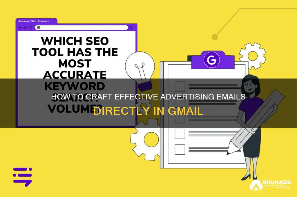 can you creat an advertising email in gmail