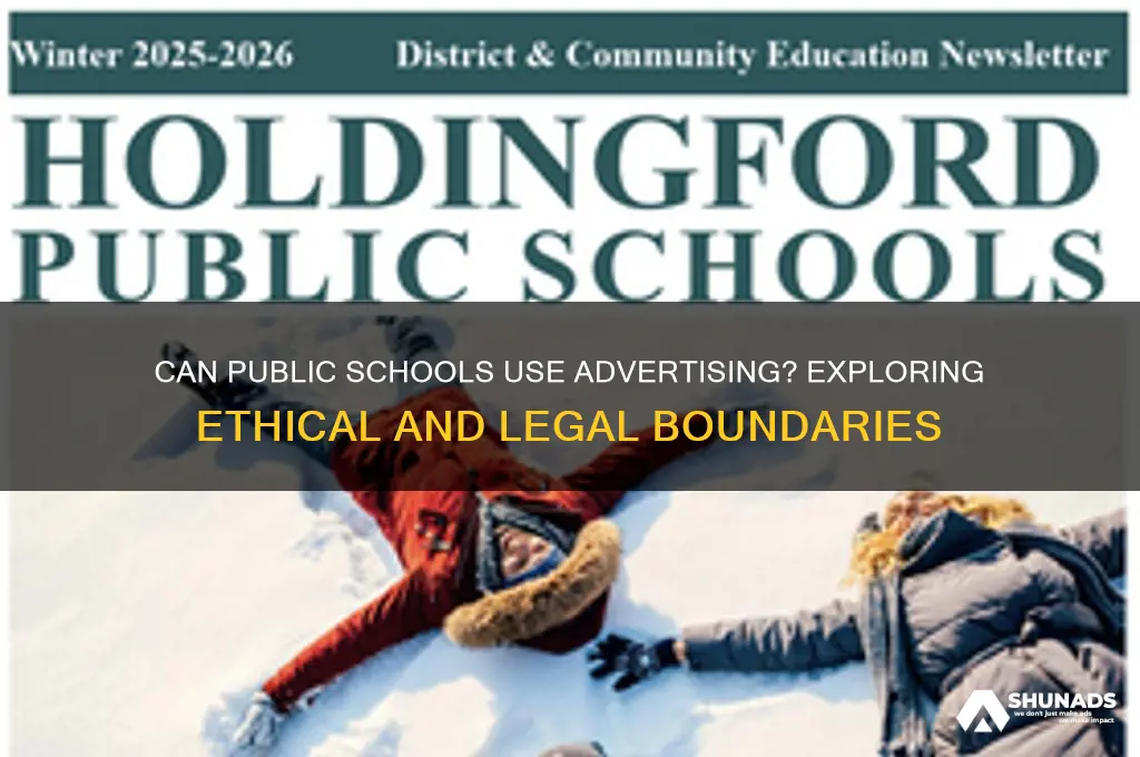 can you do advertising for public schools