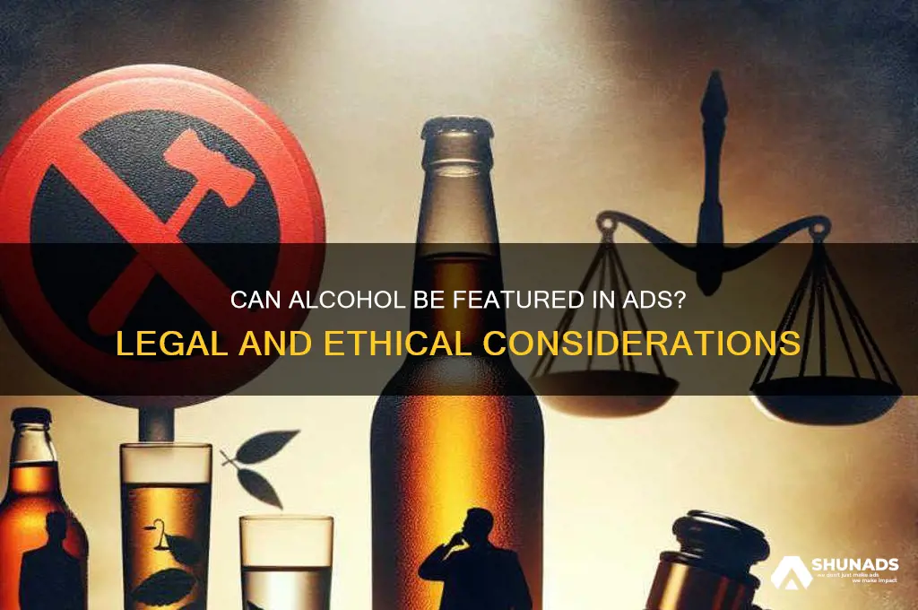 can you drink alcohol in an advertisement