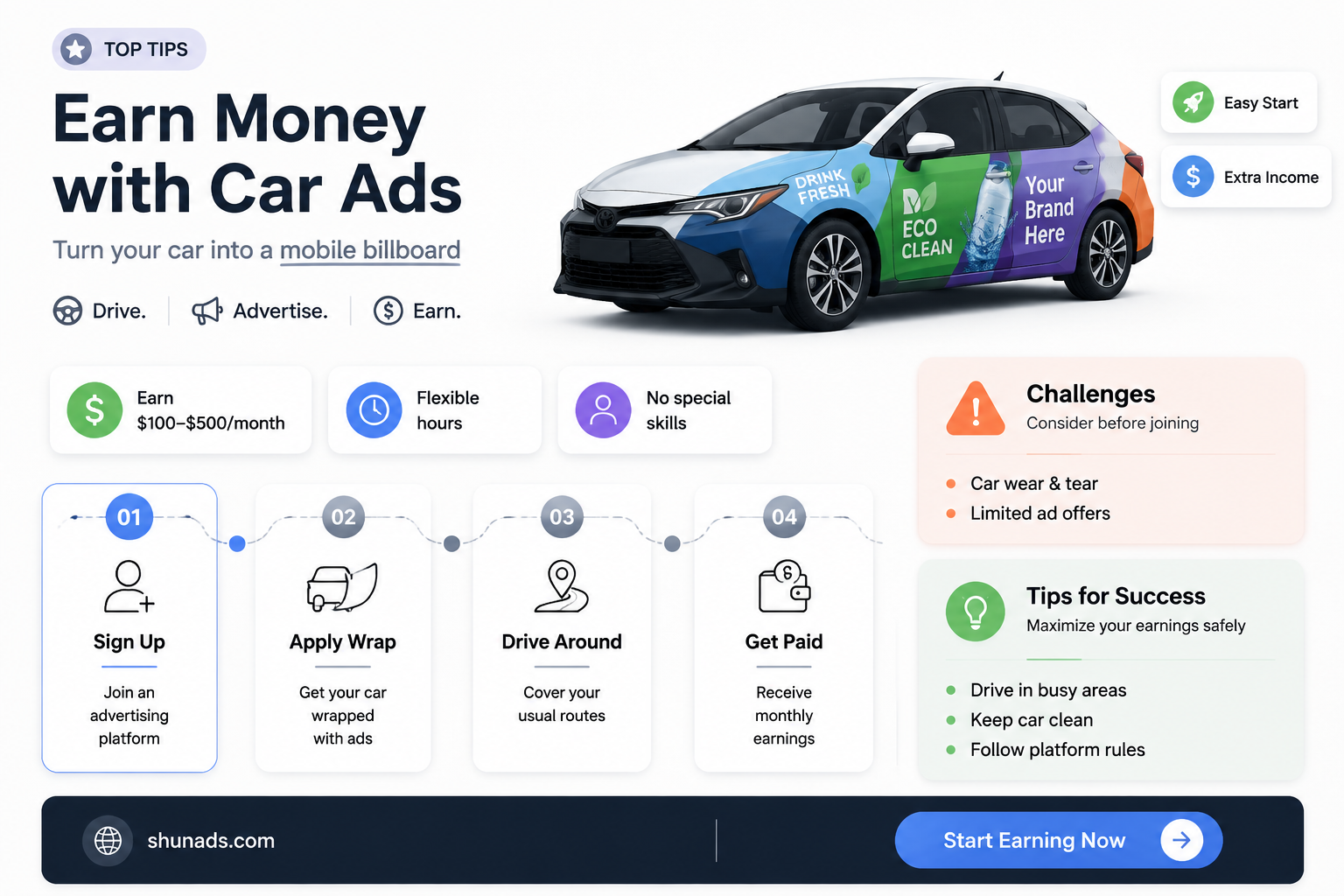 can i put advertising on my car