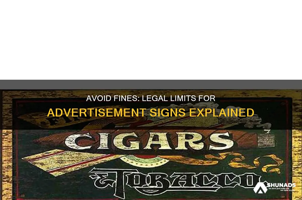 can you get fined for advertisement signs