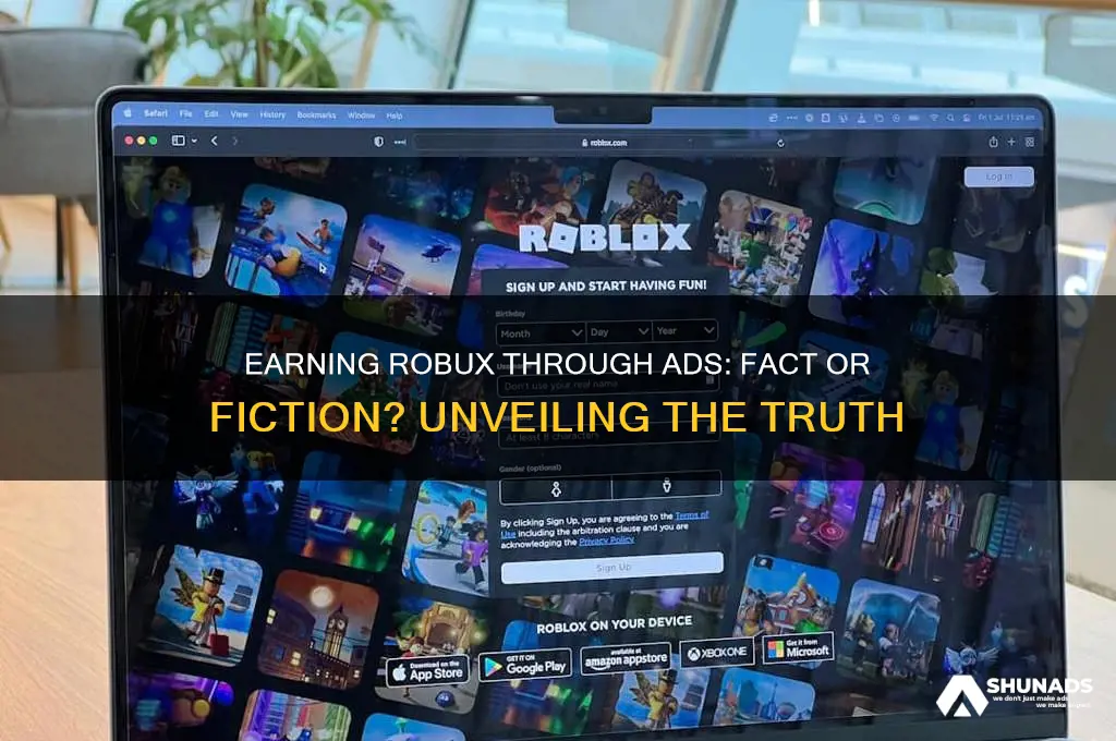 can you get robux from advertisement