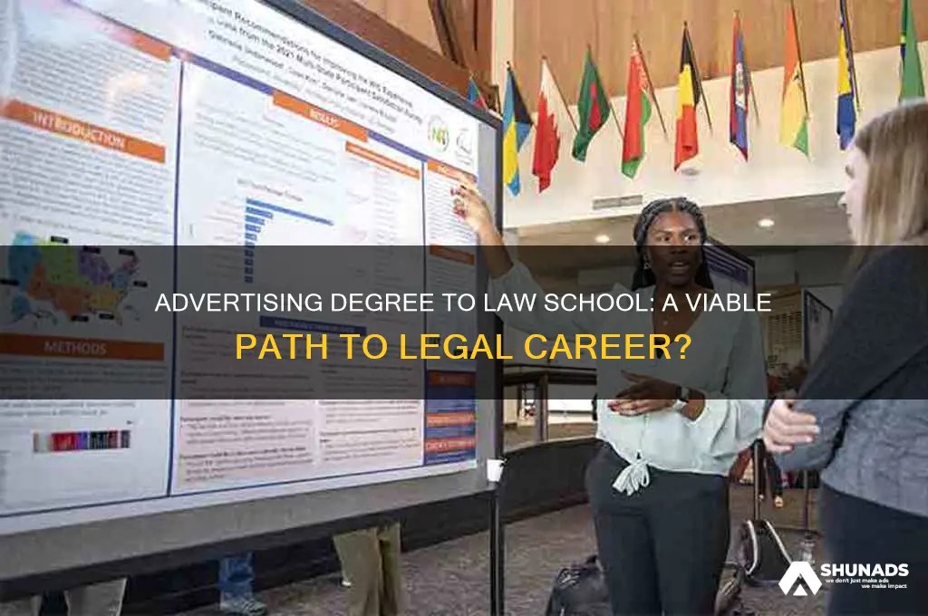 can you go to law school with an advertising degree