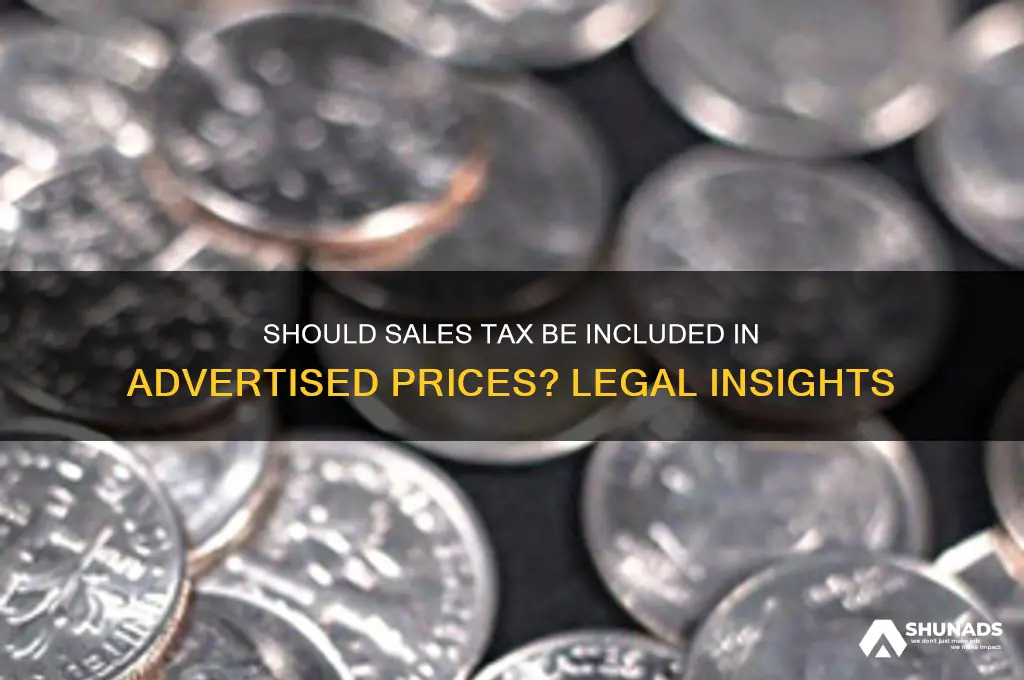 can you include sales tax in advertised price