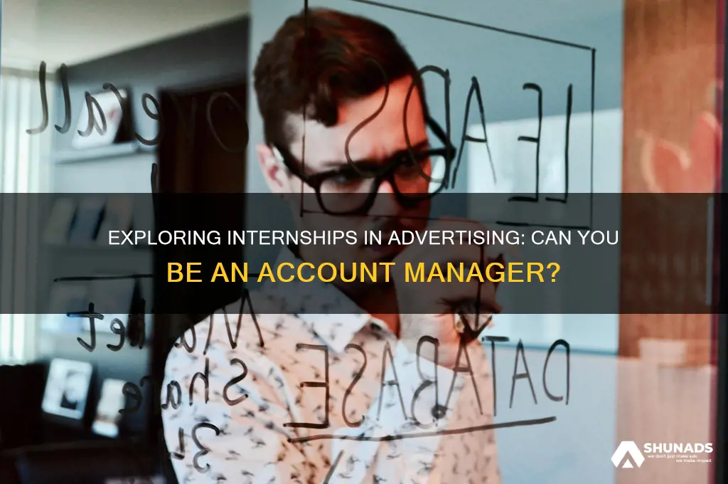 can you intern as an advertising account manager
