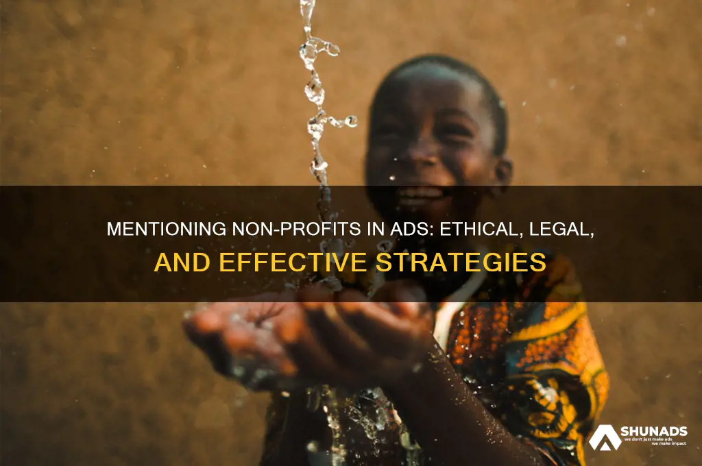 can you mention non profits in advertisements