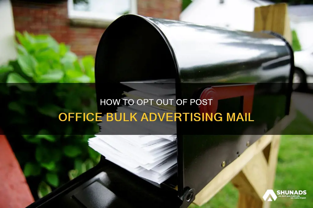 can you opt out of post office delivered bulk advertising