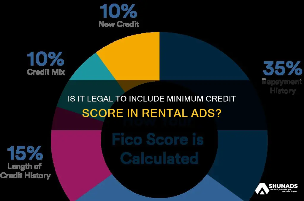can you post a minimum credit score in rental advertisement