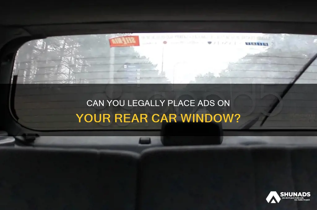 can you put advertisements in your back window