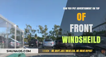 Can You Legally Place Ads on Your Front Windshield?