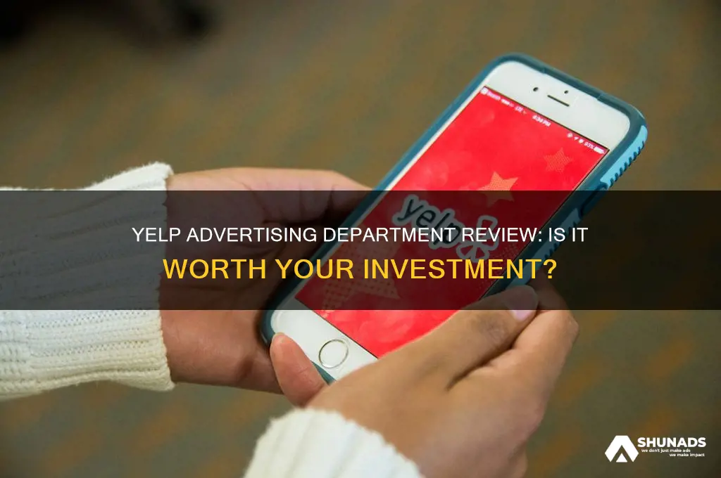 can you review yelp advertising department