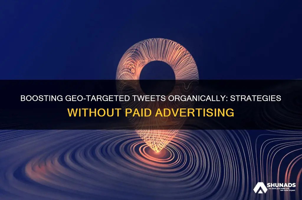 can you run geo-targeted tweets without putting money advertising