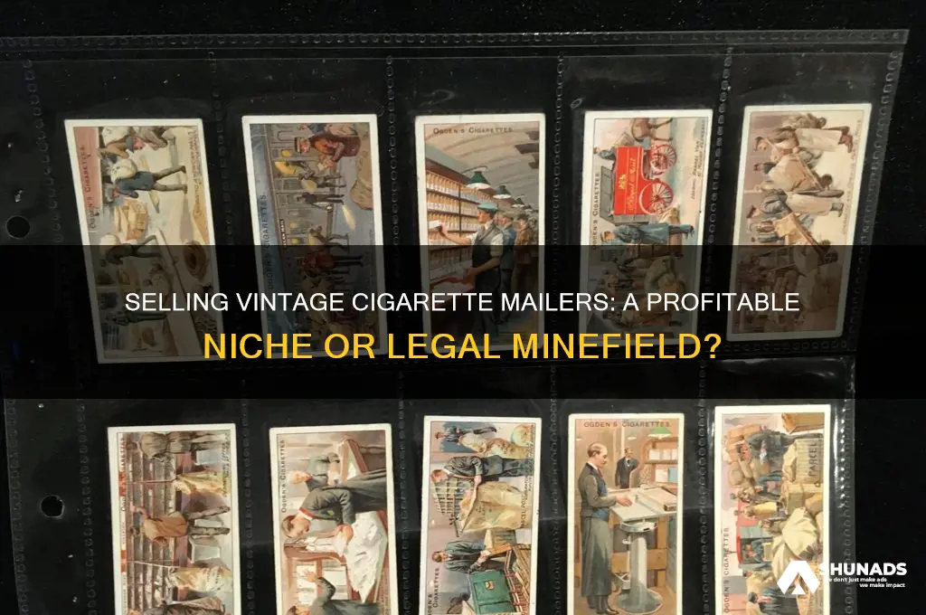 can you sell old cigarette advertising mailers