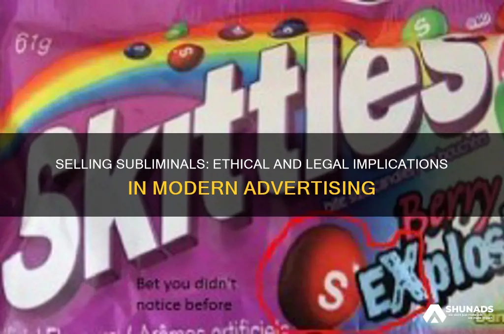 can you sell subliminals to consumers journal of advertising