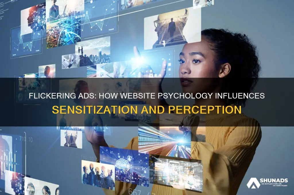 can you sensitize to a flickering advertisment on website psychology