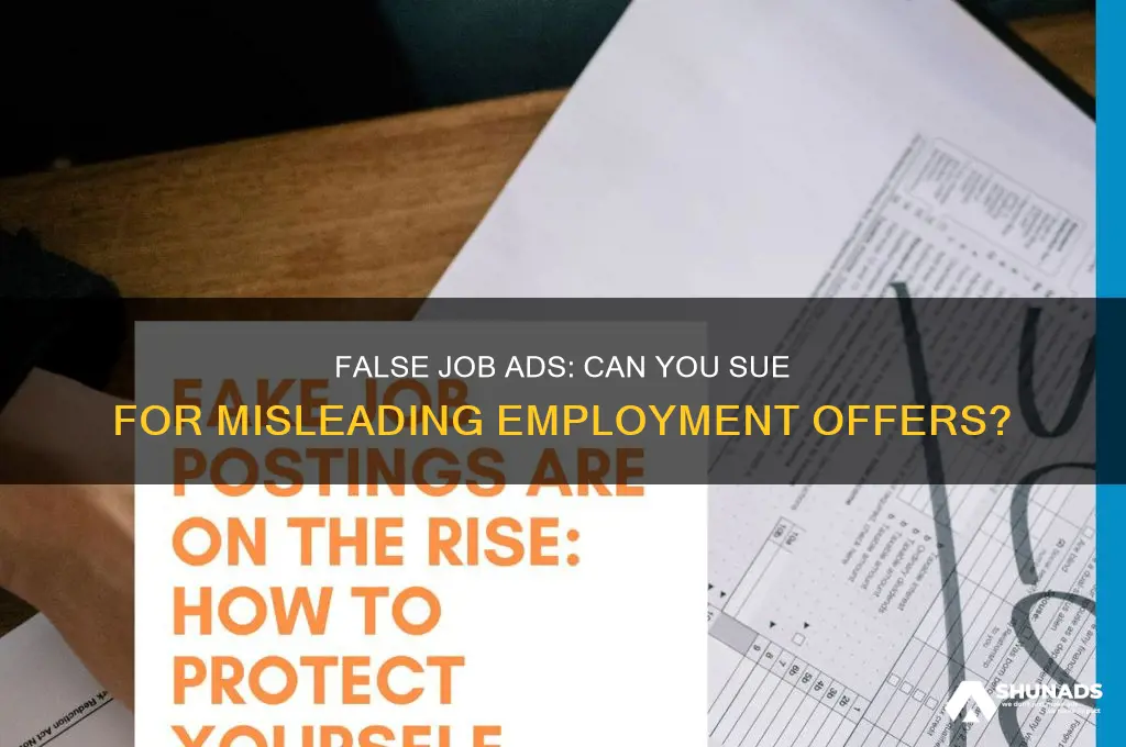 can you sue a job for false advertising