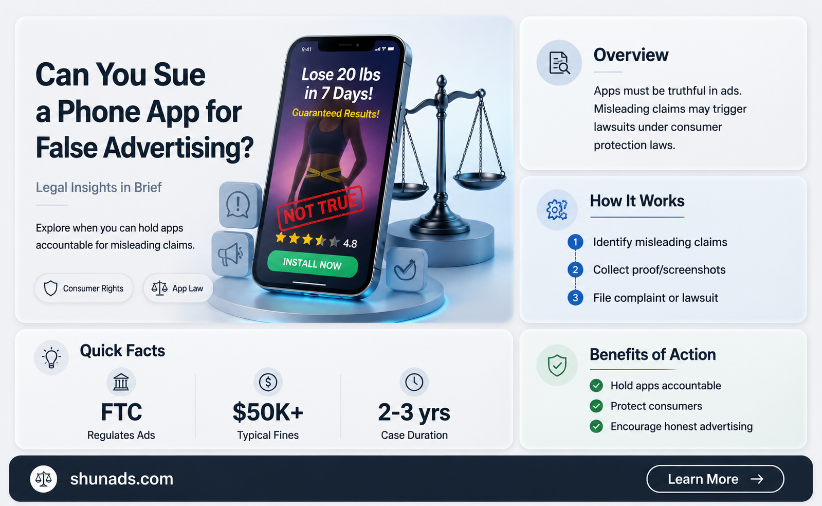 can i sue a phone app for false advertising