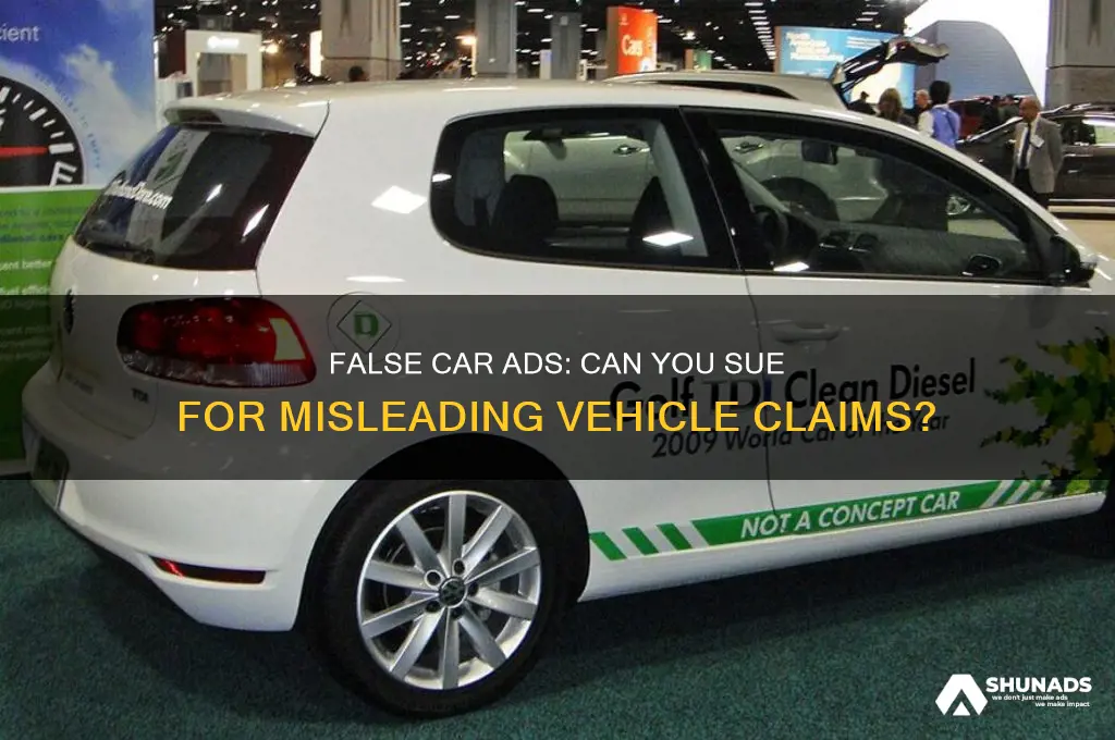 can you sue for a falsely advertised car