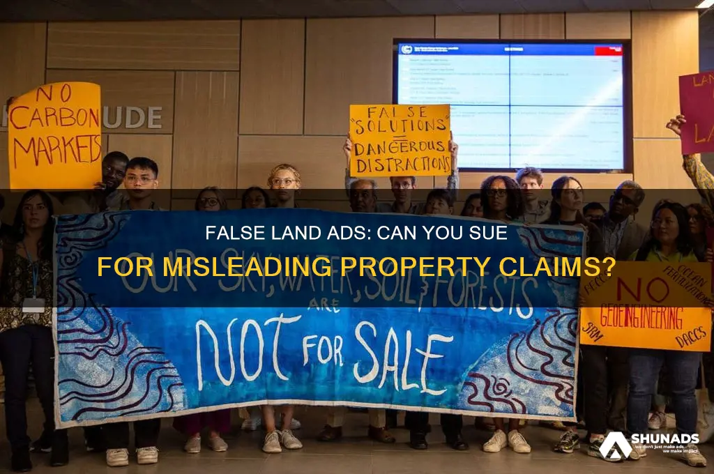 can you sue for false advertisement of land