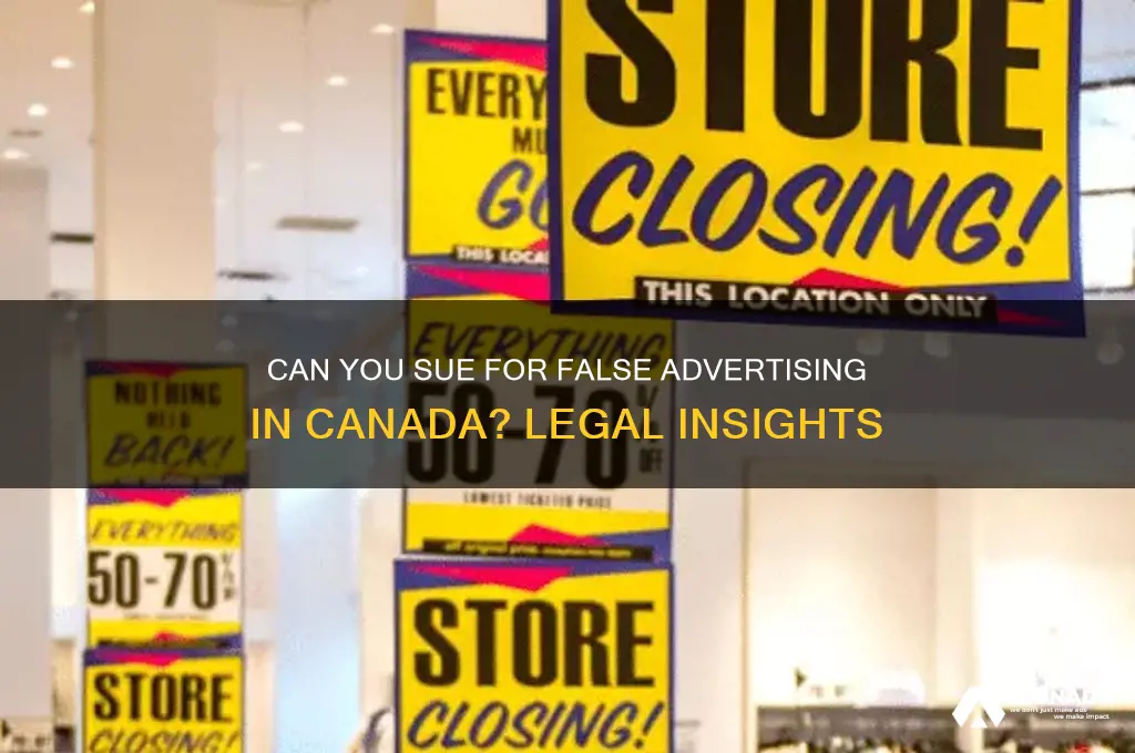 can you sue for false advertising canada