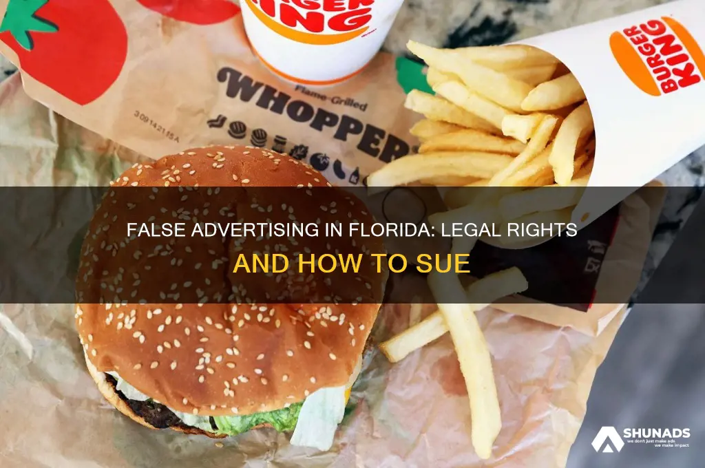 can you sue for false advertising in florida