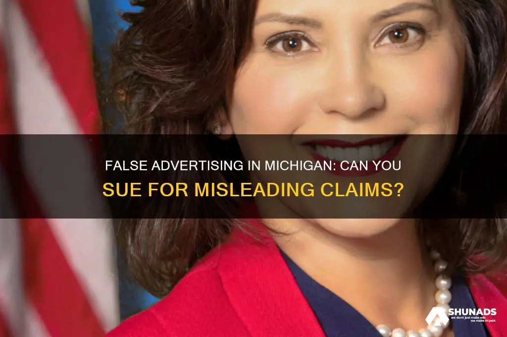 can you sue for false advertising in michigan