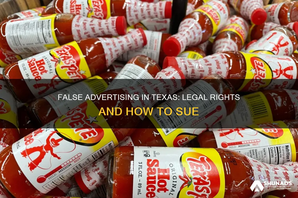 can you sue for false advertising in texas