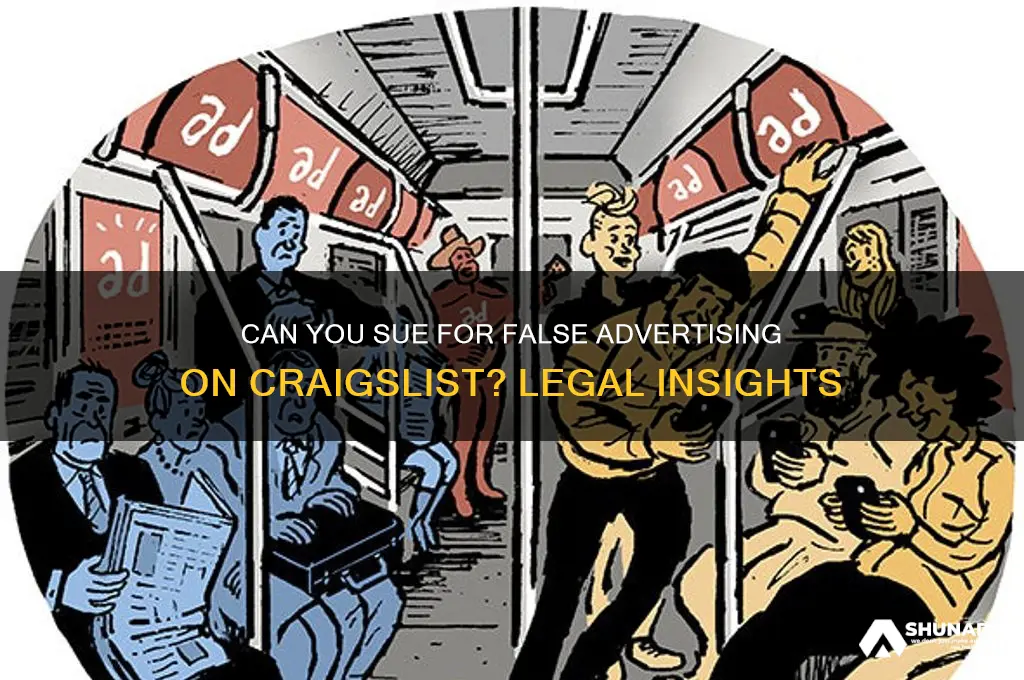 can you sue for false advertising on craigslist
