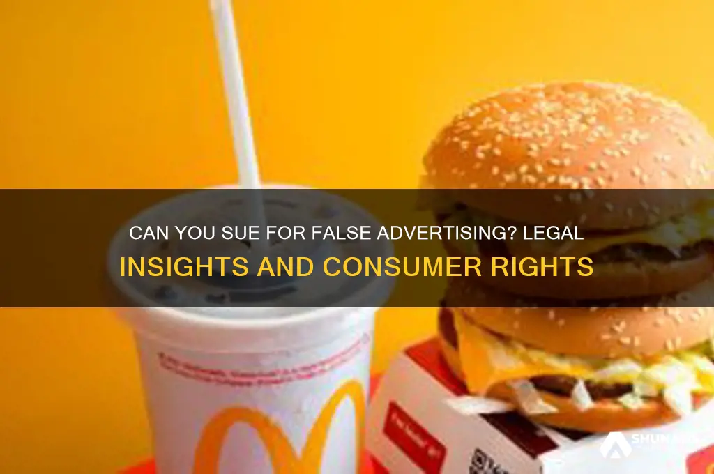 can you sue for false advertising