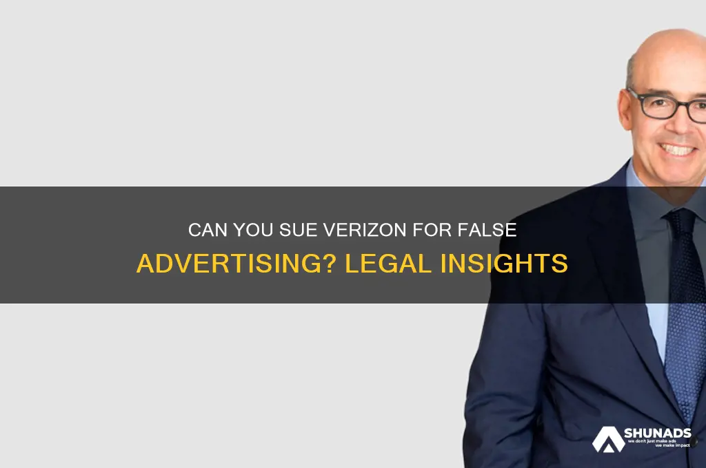 can you sue verizon for false advertisement