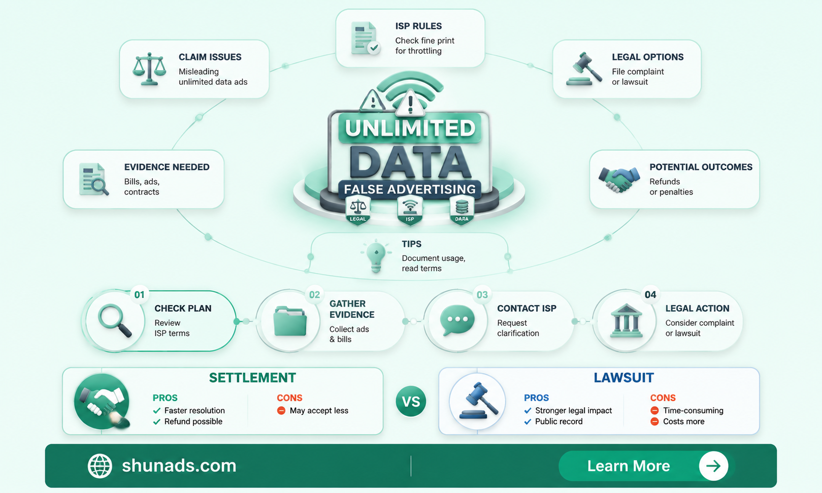 can i sue my isp for false advertising unlimited data