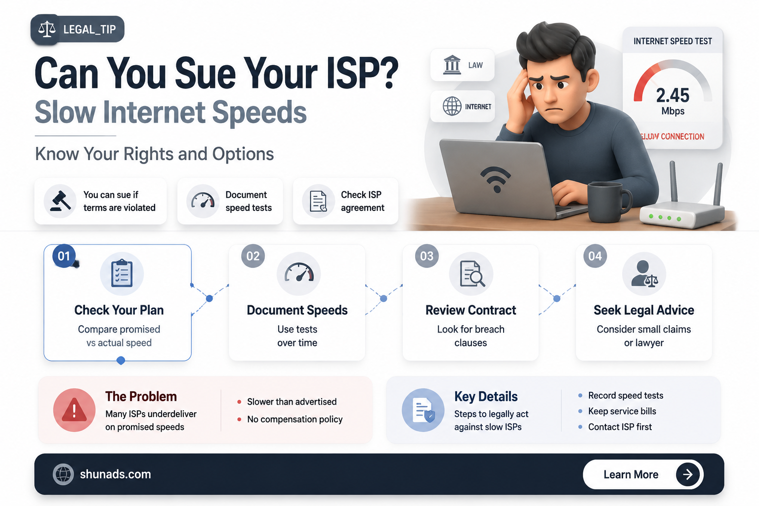 can i sue my isp for lower than advertised speeds