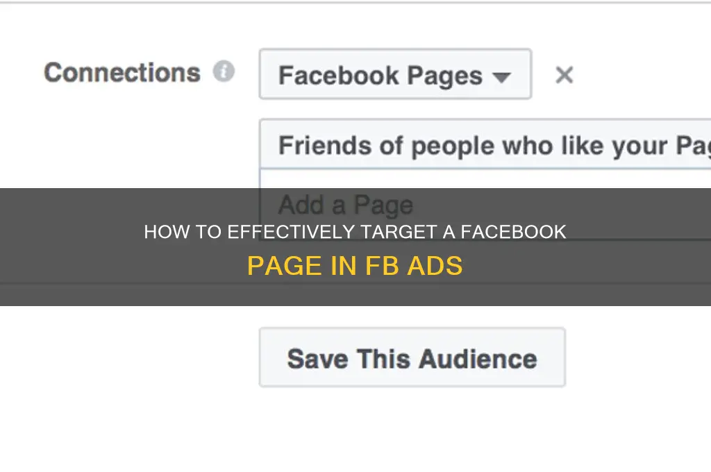 can you target a fb page in fb advertising