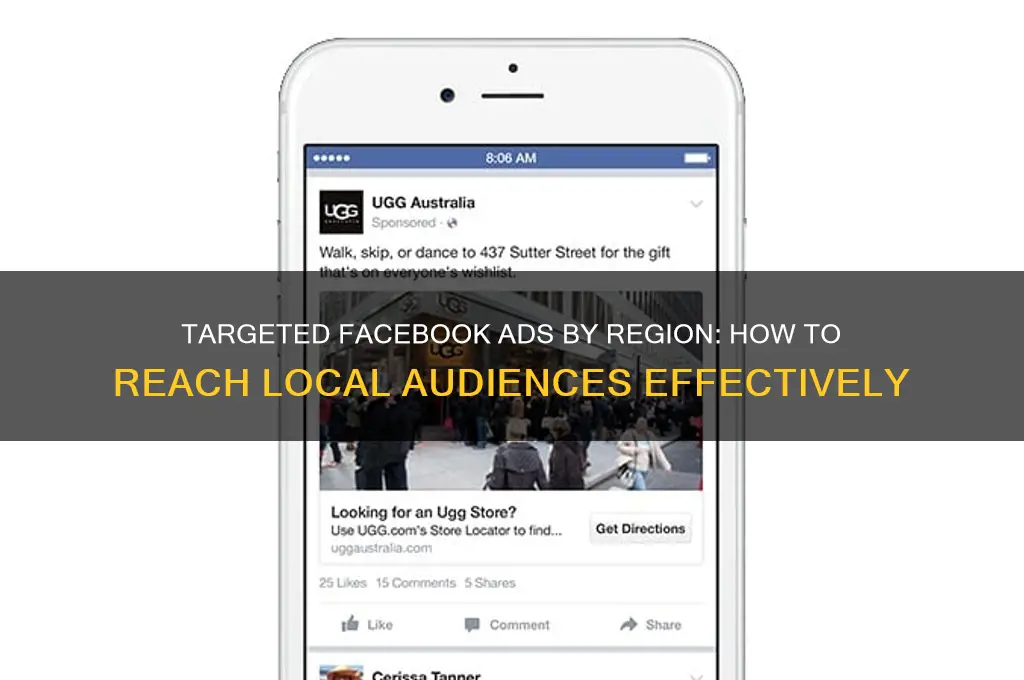 can you target advertise on facebook per region