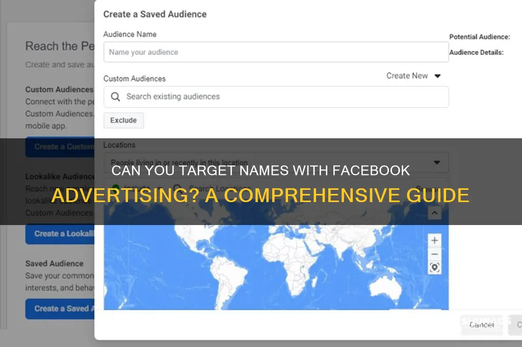 can you target names with facebook advertising