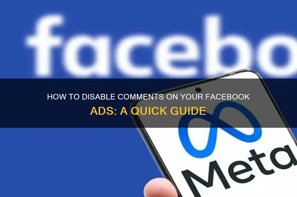 can you turn off the comments on a facebook advertisement
