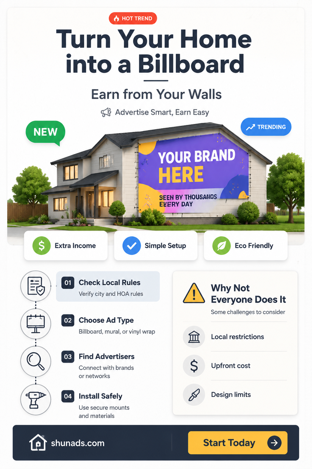 can i put advertising on my house