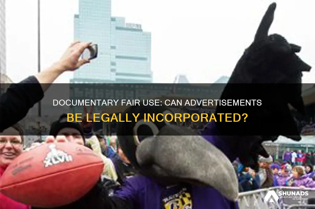 can you use advertisements for a documentary fair use