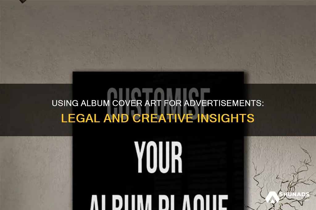 can you use album cover art advertisement