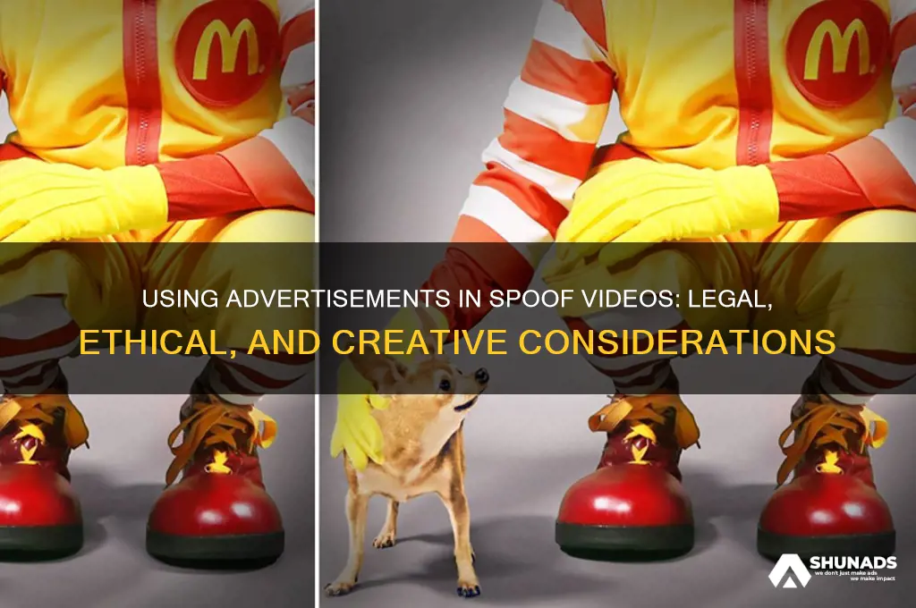 can you use an advertisement in spoof video