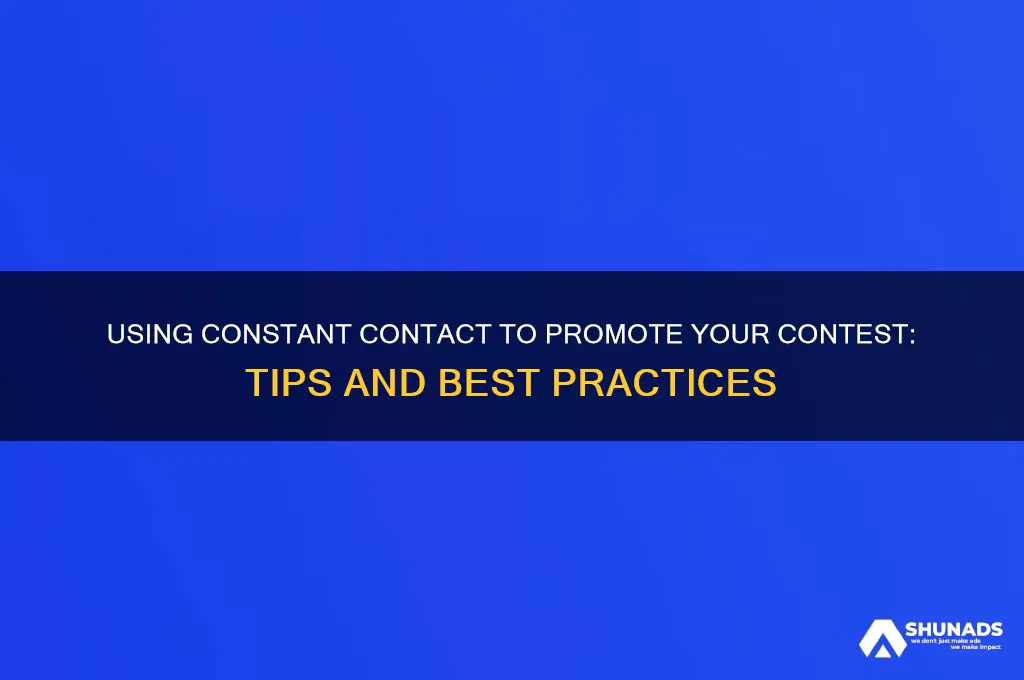 can you use constant contacts to advertise a contest