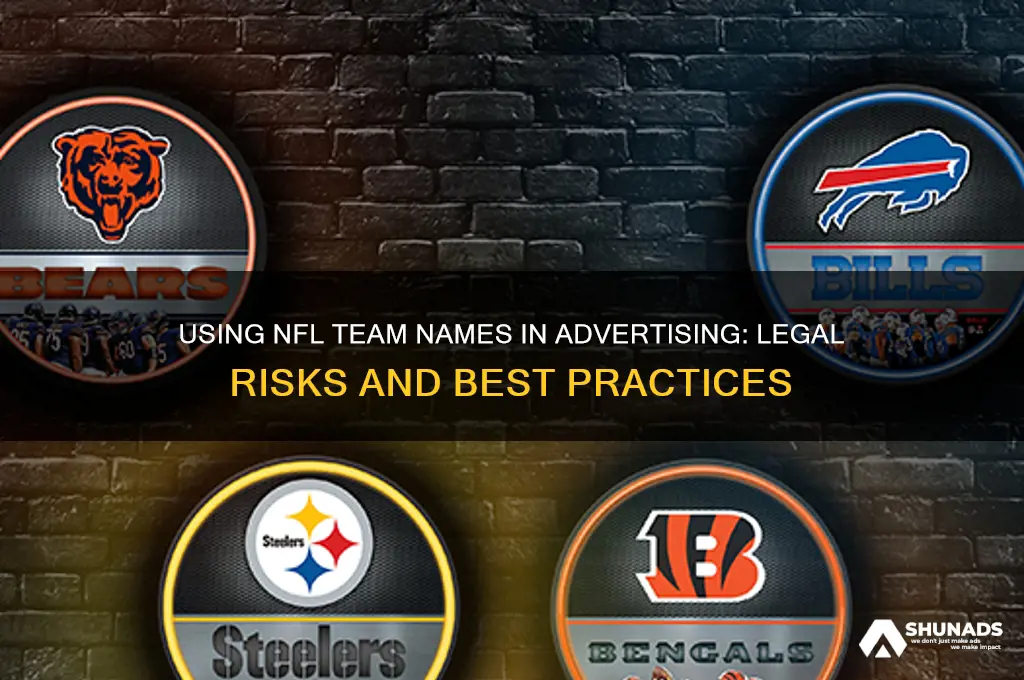can you use nfl team names in advertising