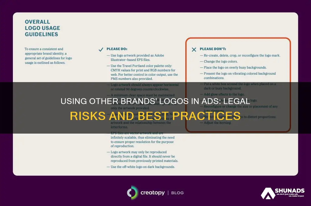 can you use other peoples logos on advertising