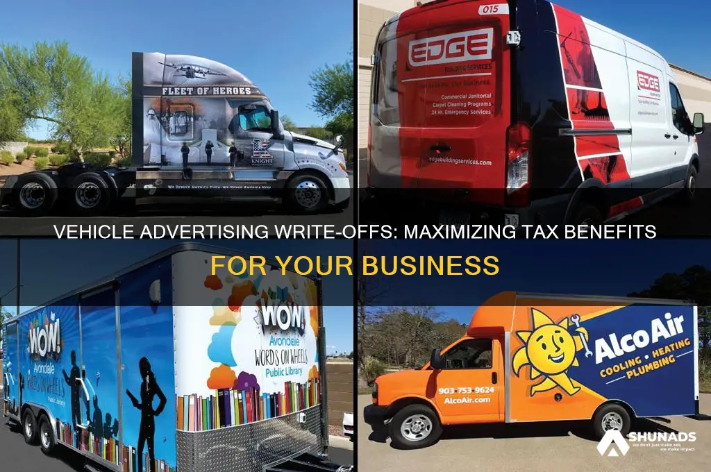 can you write off a vehicle for advertising