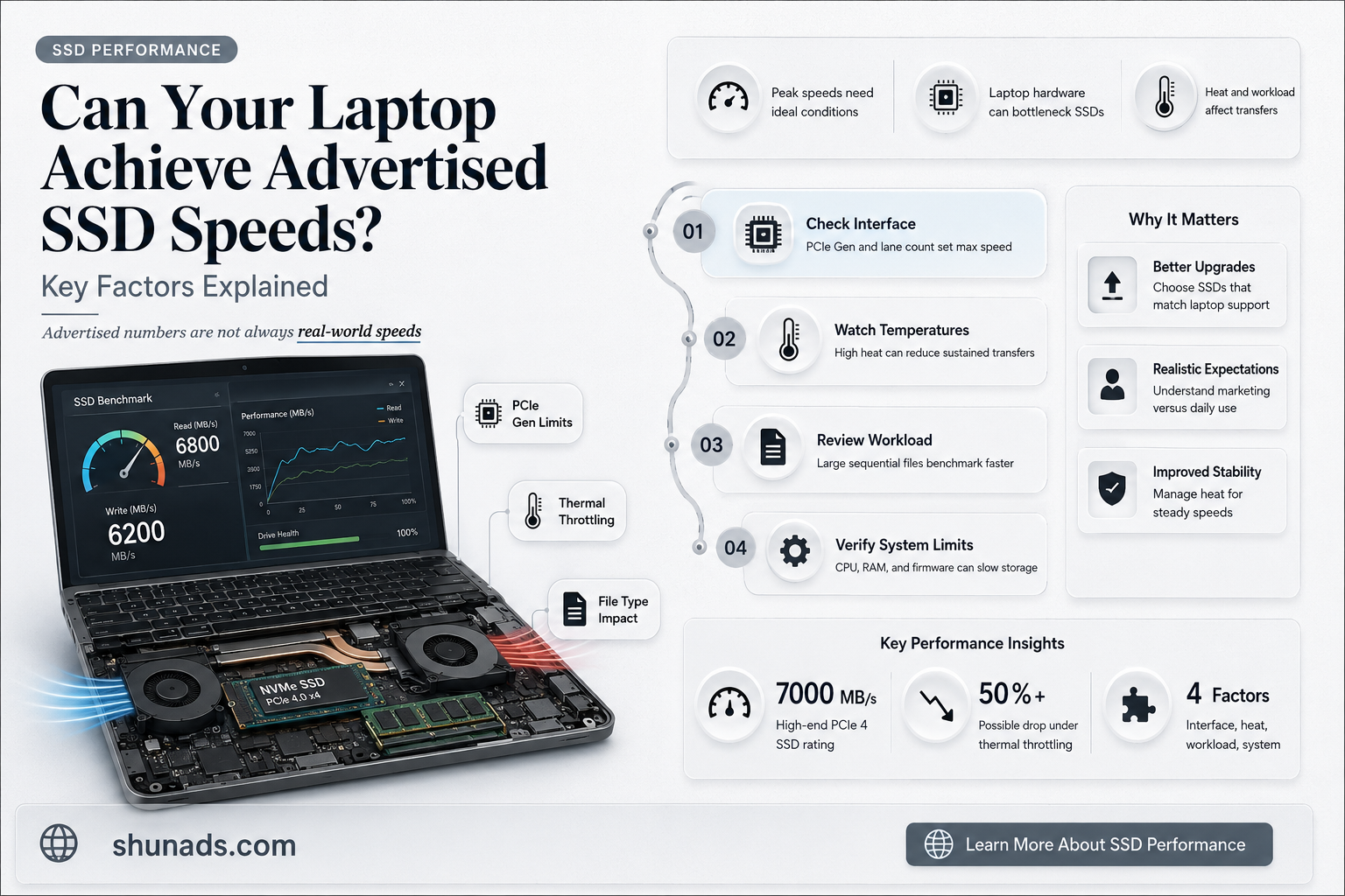 can my laptop use advertised speeds of ssds