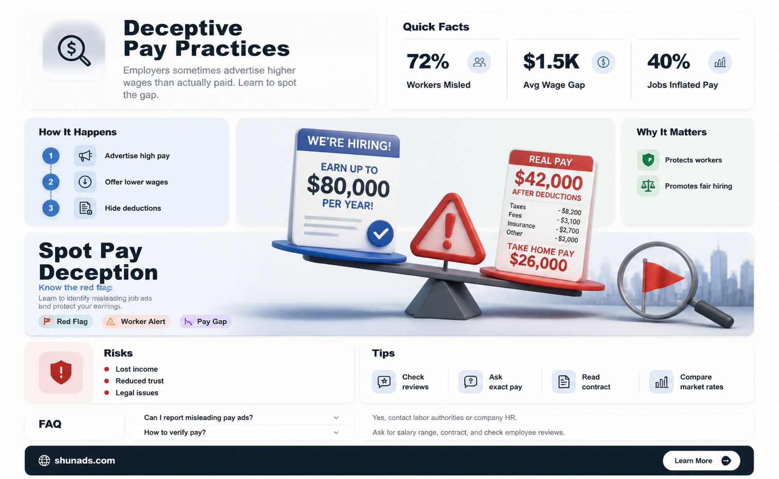 can an employer advertise a higher wage than they pay