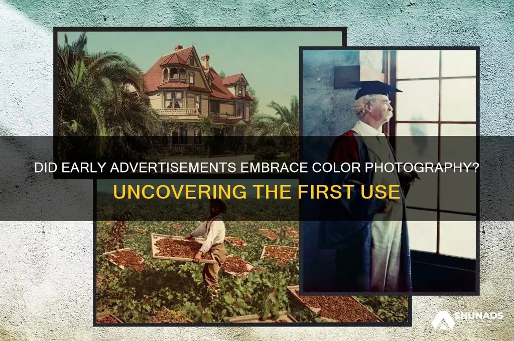 did the first advertising use color photography
