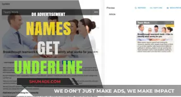 Should Advertisement Names Be Underlined? A Guide to Proper Formatting